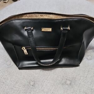 Aldo Black Tote with Gold Accents